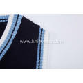 Boy's Knitted Contrast Rib School Vest